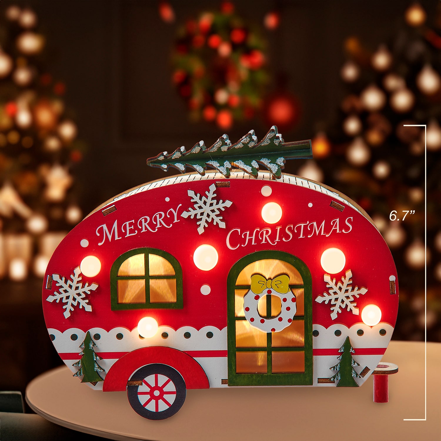 Kurt Adler 10.24" Led Santa Swirling Water Lantern Lighted Christmas Tabletop Decor