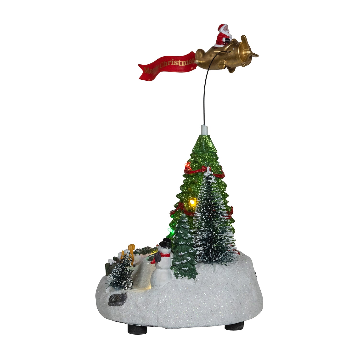 Kurt Adler 8" Musical Santa Hot Air Balloon Lighted Christmas Tabletop Decor