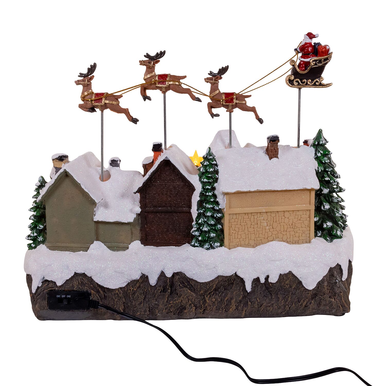 Kurt Adler 11.1" Led Musical Santa Carousel Motion Lighted Christmas Tabletop Decor