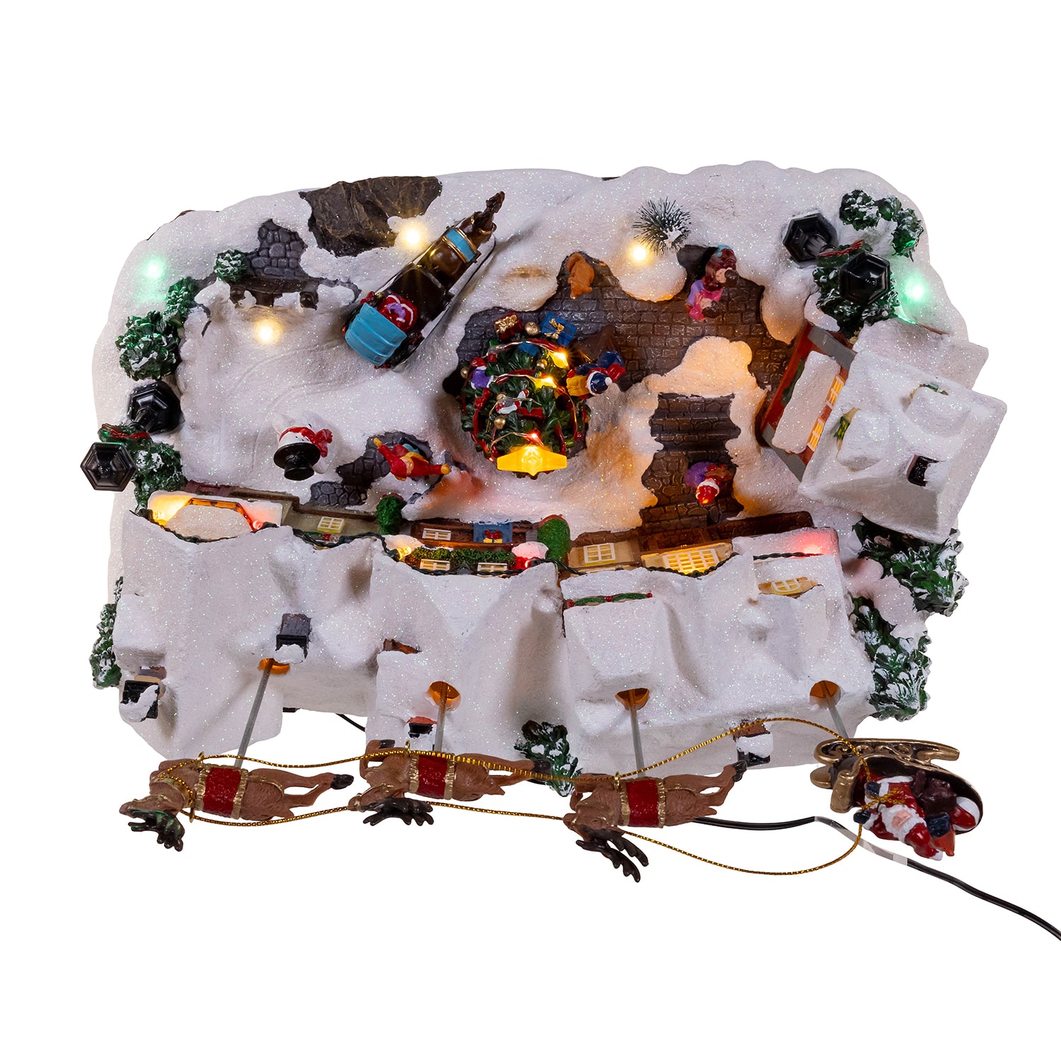 Kurt Adler 11.1" Led Musical Santa Carousel Motion Lighted Christmas Tabletop Decor