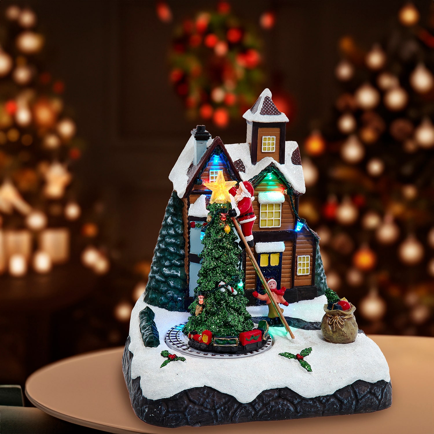 Kurt Adler 1.6-5.1" Led Gingerbread House Lighted Christmas Tabletop Decor