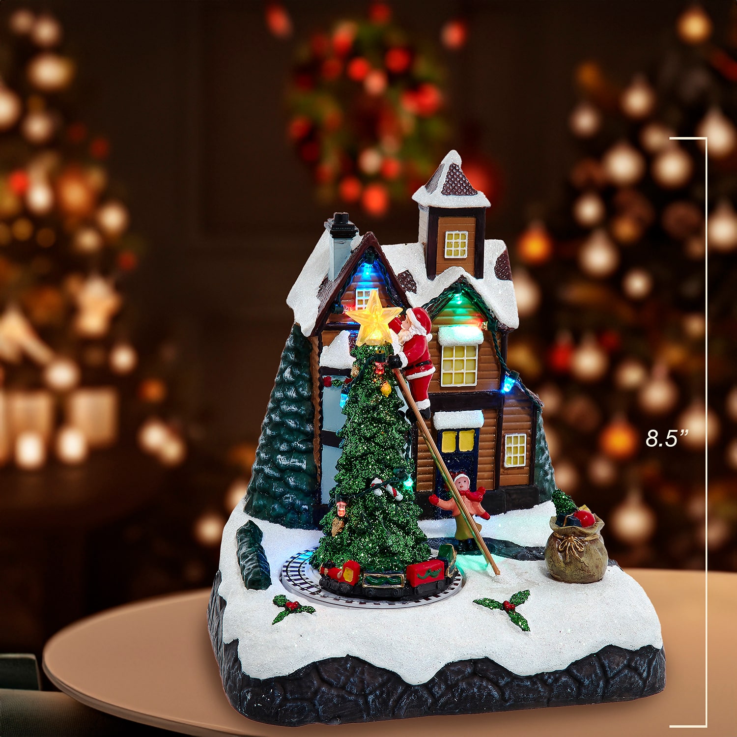 Kurt Adler 1.6-5.1" Led Gingerbread House Lighted Christmas Tabletop Decor