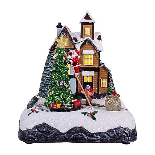 Kurt Adler 1.6-5.1" Led Gingerbread House Lighted Christmas Tabletop Decor, One Size, Brown