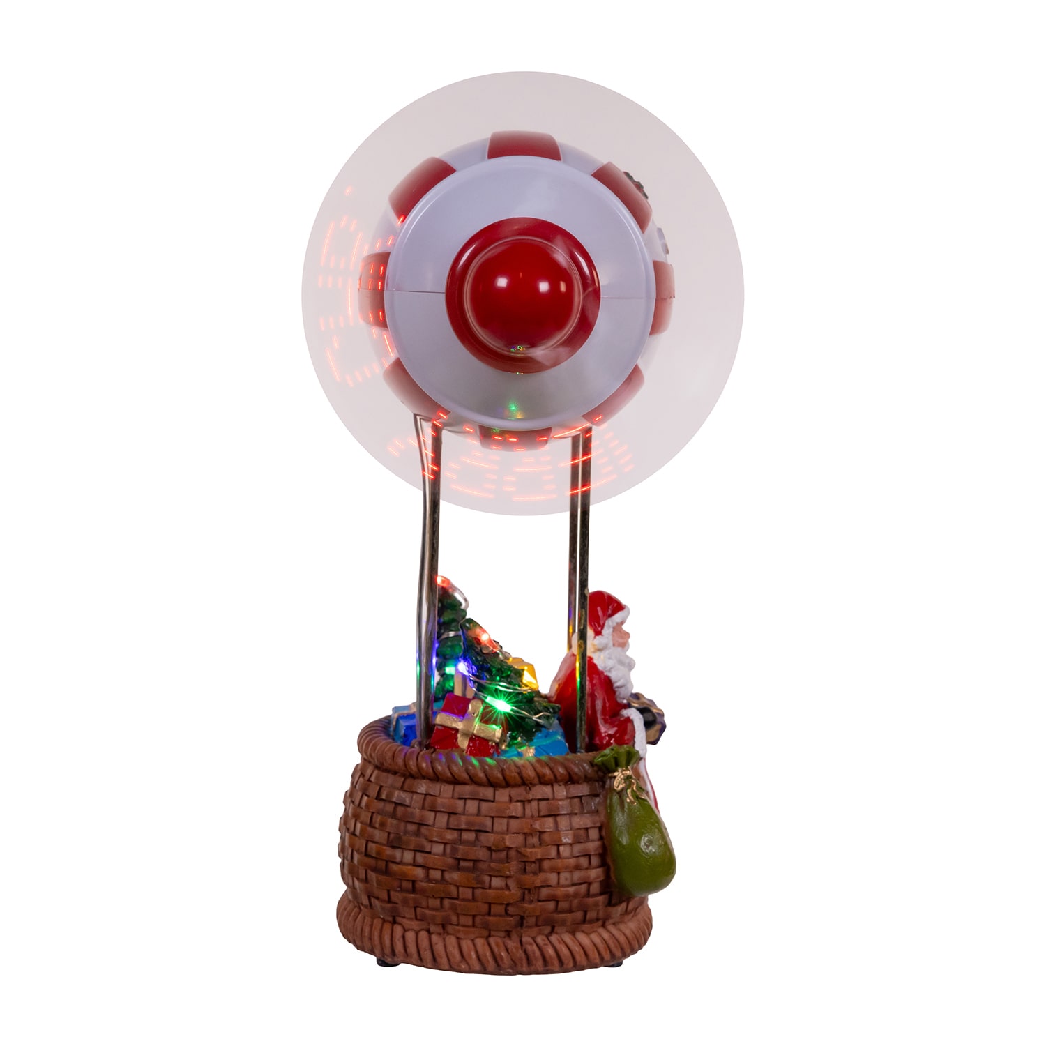 Kurt Adler 8" Musical Santa Hot Air Balloon Lighted Christmas Tabletop Decor