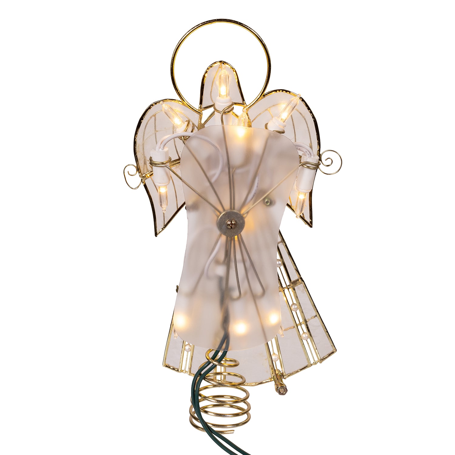 Kurt Adler 10-Light Led Capiz Wire Angel Indoor Tree Skirt