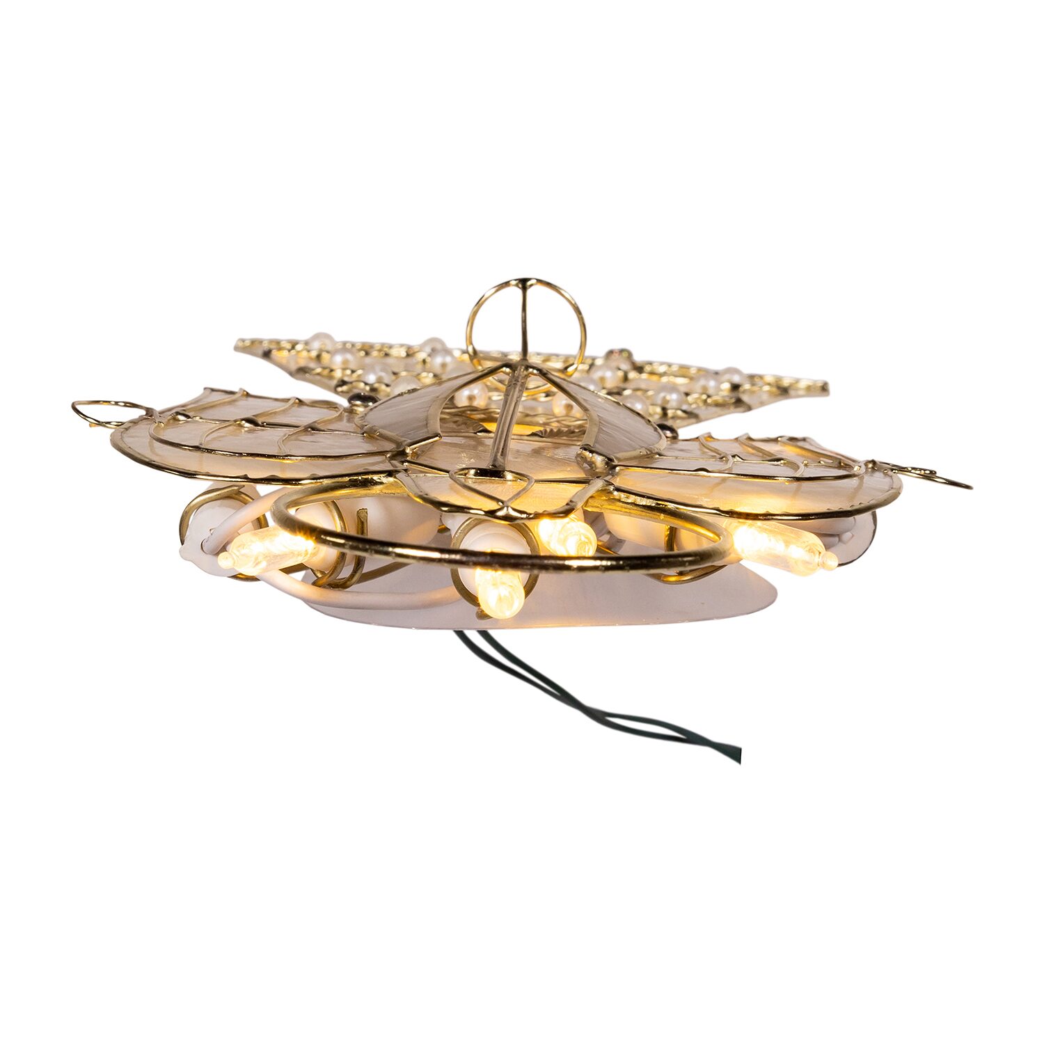 Kurt Adler 10-Light Led Capiz Wire Angel Indoor Tree Skirt