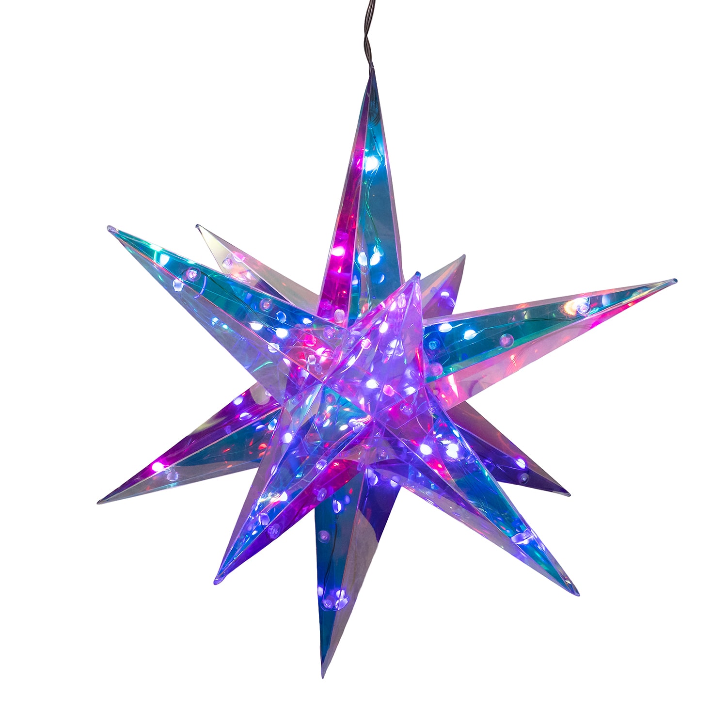 Kurt Adler 13.25" 40-Light Smart Led Holographic Christmas Window Decor