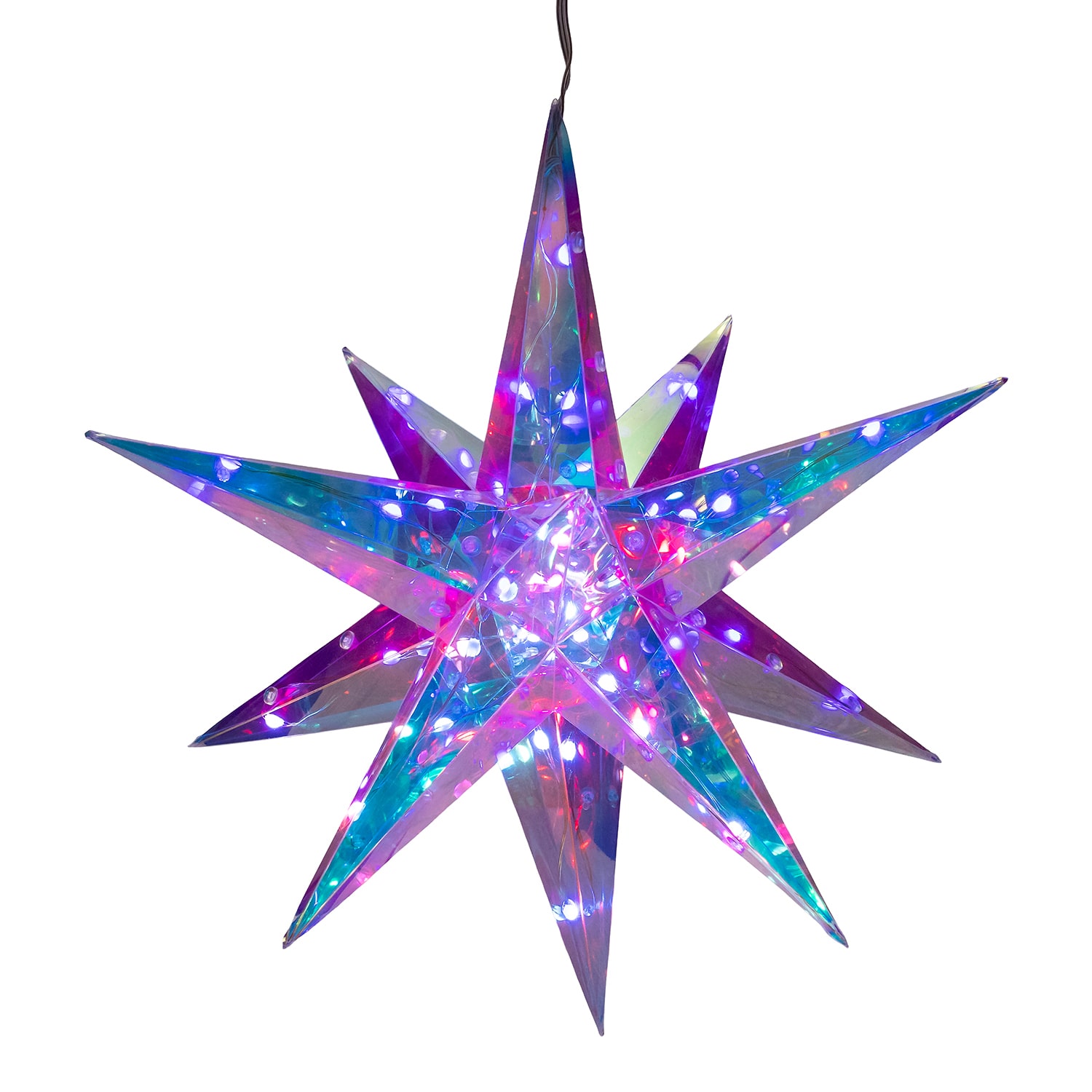 Kurt Adler 13.25" 40-Light Smart Led Holographic Christmas Window Decor