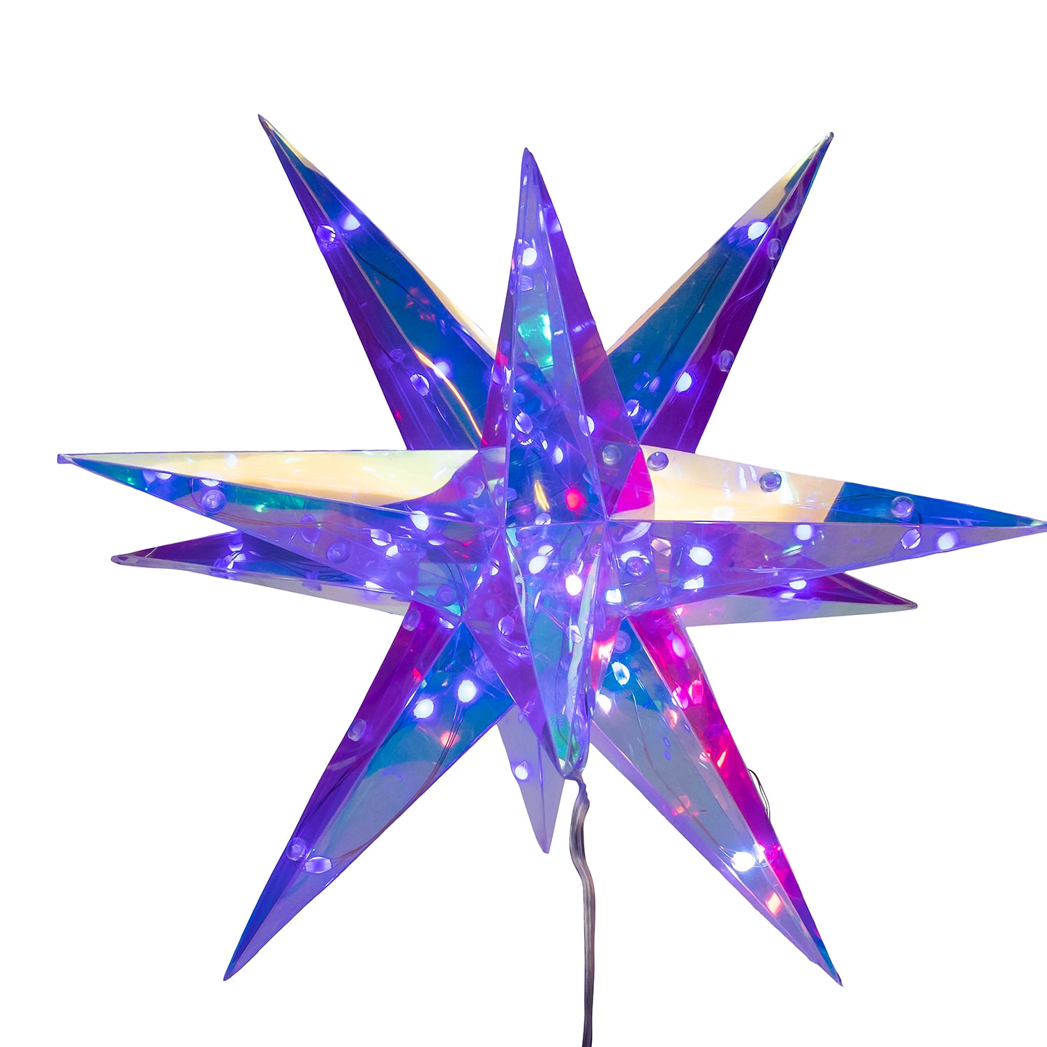 Kurt Adler 13.25" 40-Light Smart Led Holographic Christmas Window Decor