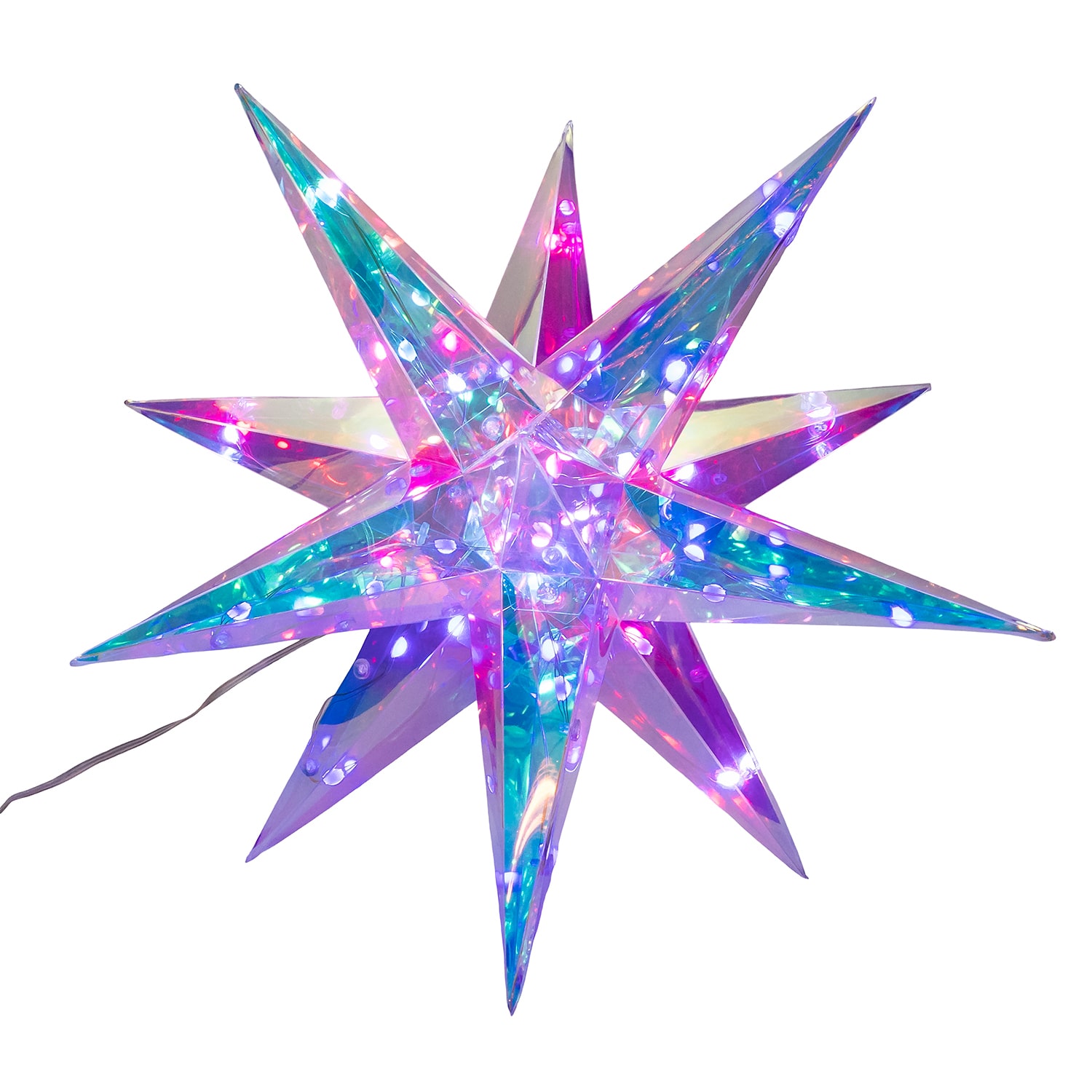 Kurt Adler 13.25" 40-Light Smart Led Holographic Christmas Window Decor