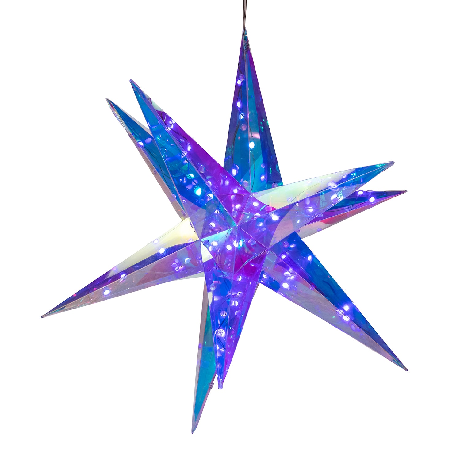 Kurt Adler 17.75" 60-Light Smart Led Holographic Christmas Window Decor