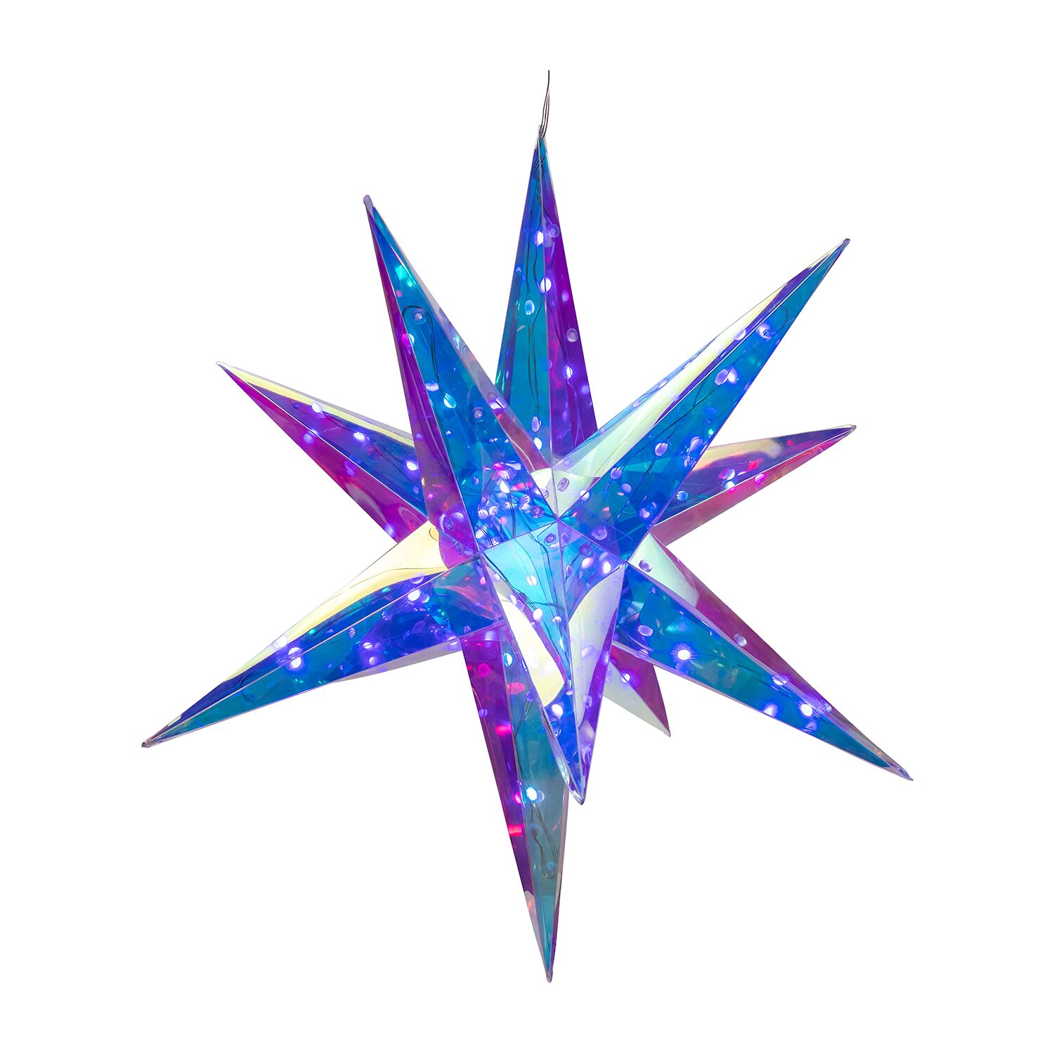 Kurt Adler 17.75" 60-Light Smart Led Holographic Christmas Window Decor