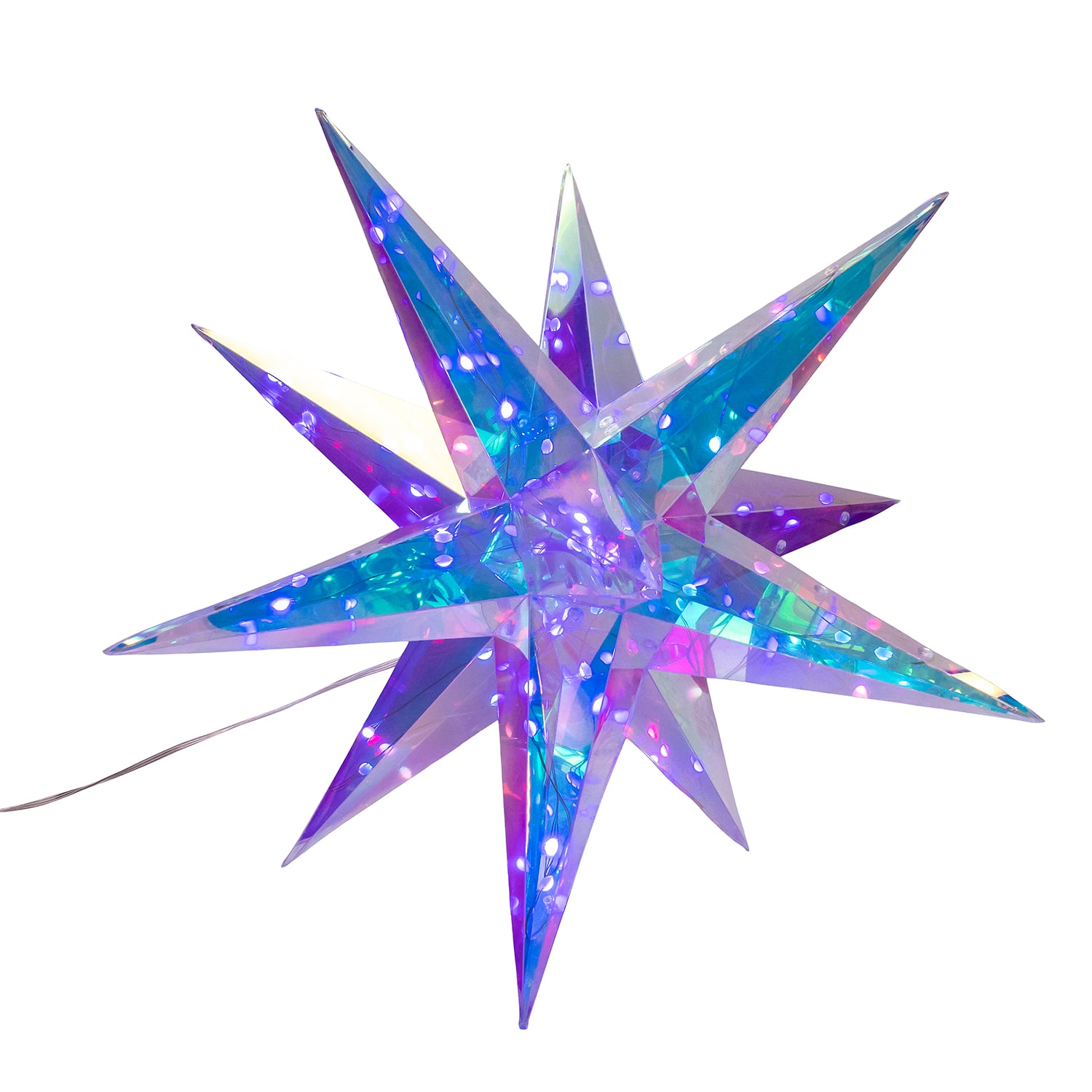 Kurt Adler 17.75" 60-Light Smart Led Holographic Christmas Window Decor