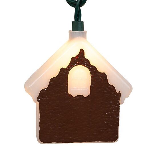 Kurt Adler 10-Light Gingerbread House String Lights