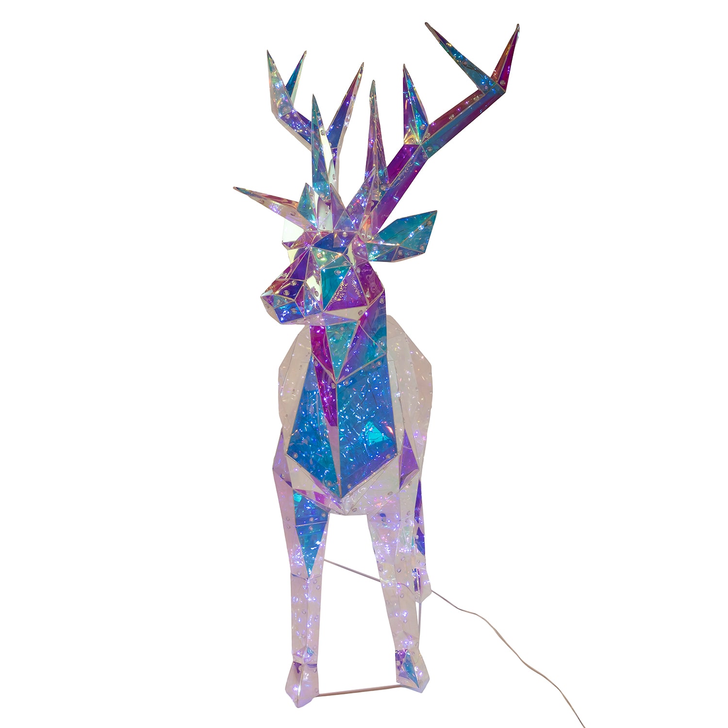Kurt Adler 35.4" Led Multifunction Holographic Reindeer Christmas Yard Art