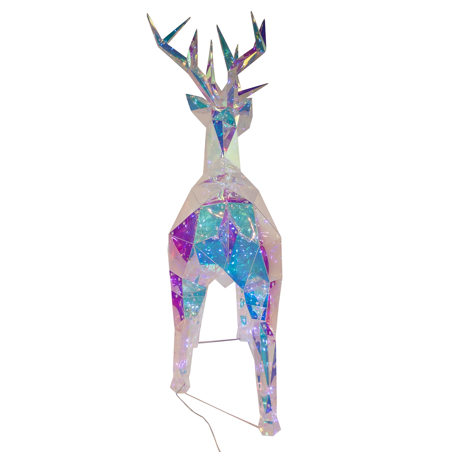 Kurt Adler 35.4" Led Multifunction Holographic Reindeer Christmas Yard Art