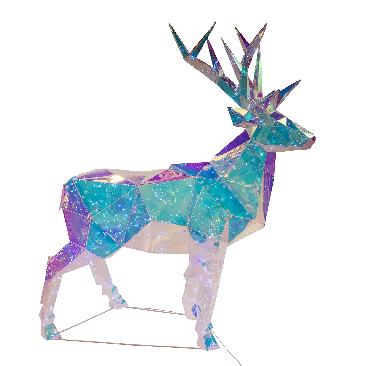 Kurt Adler 35.4" Led Multifunction Holographic Reindeer Christmas Yard Art