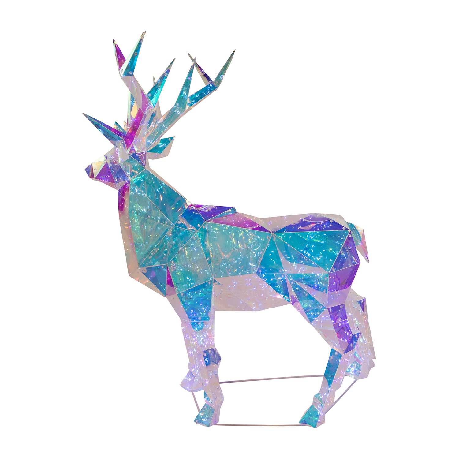 Kurt Adler 35.4" Led Multifunction Holographic Reindeer Christmas Yard Art