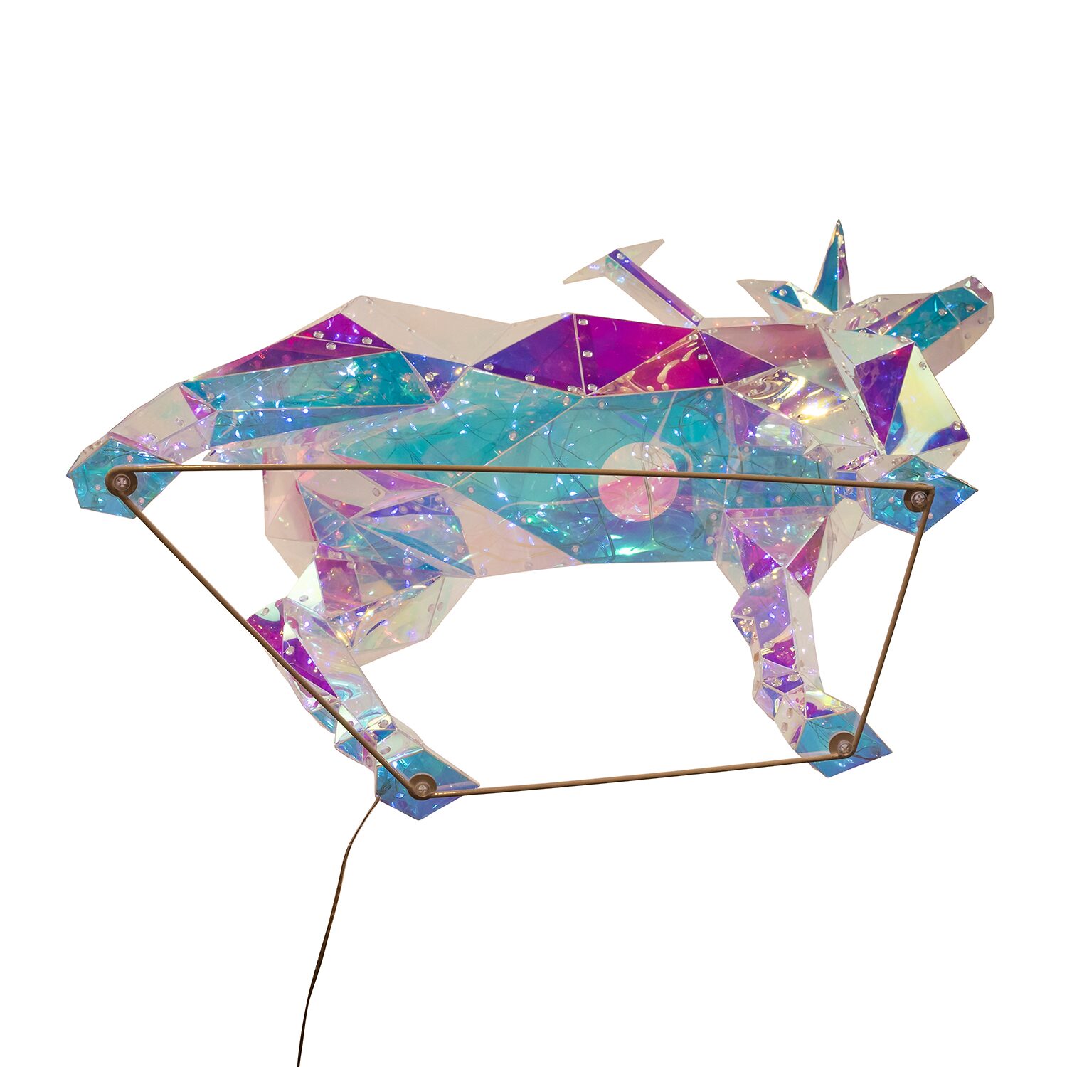 Kurt Adler 35.4" Led Multifunction Holographic Reindeer Christmas Yard Art