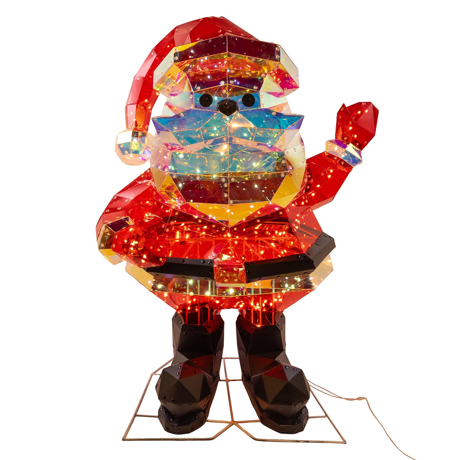 Kurt Adler 30"  Led Multifunction Holographic Santa Christmas Yard Art