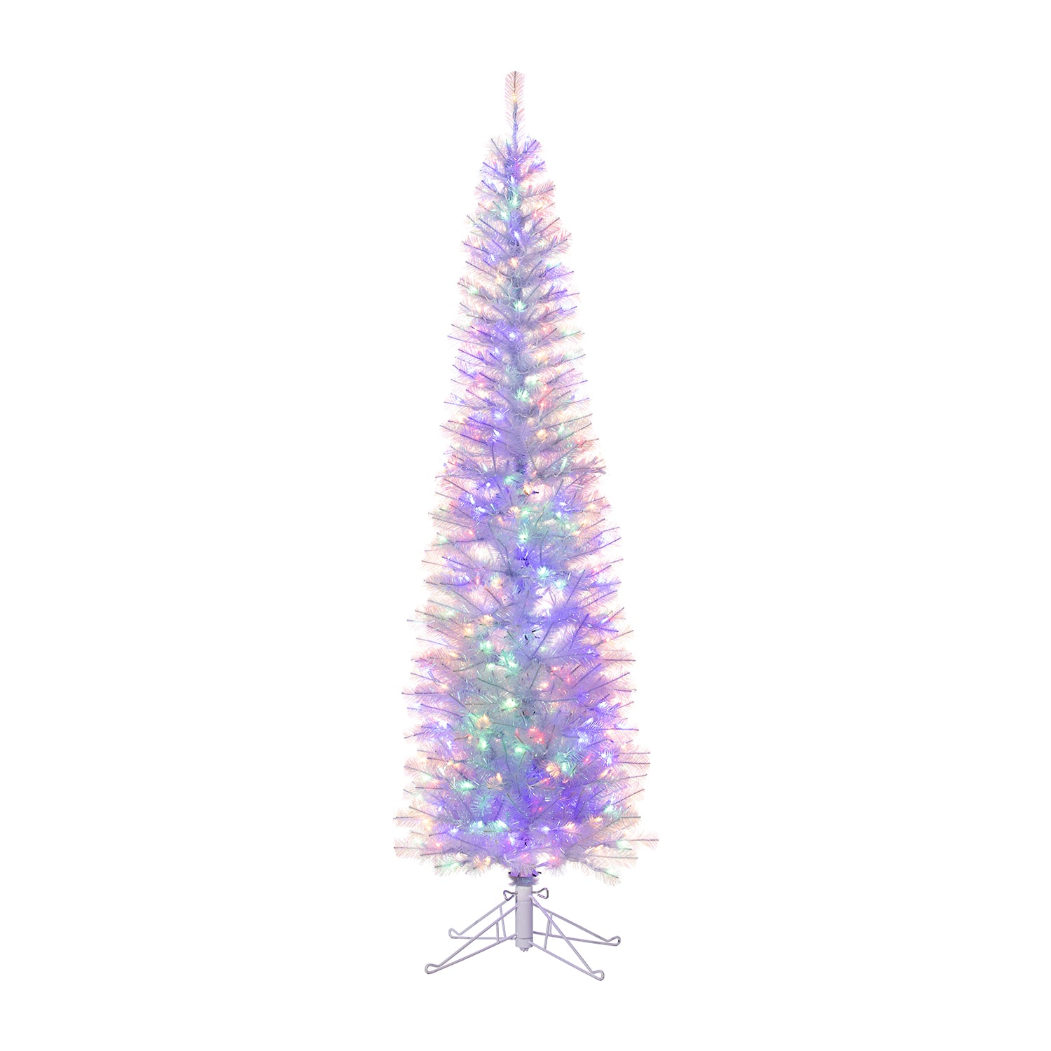 Kurt Adler Color Changing Led Iridescent Slim Winchester 7 Foot Christmas Tree