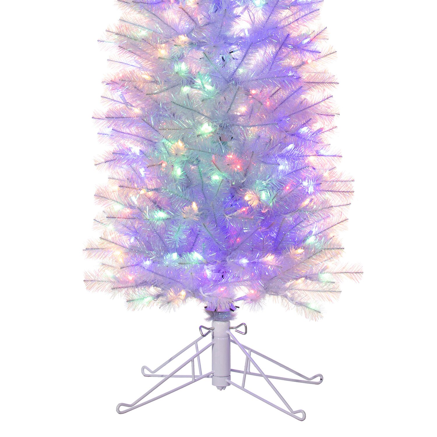 Kurt Adler Color Changing Led Iridescent Slim Winchester 7 Foot Christmas Tree