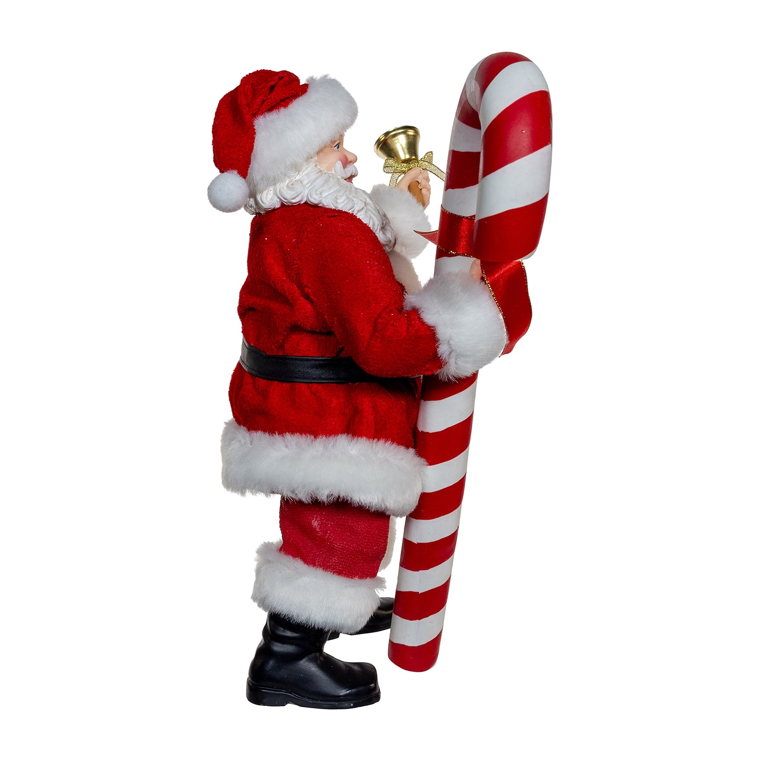 Kurt Adler 10.5" Fabriche With Oversized Candy Cane Christmas Figurine