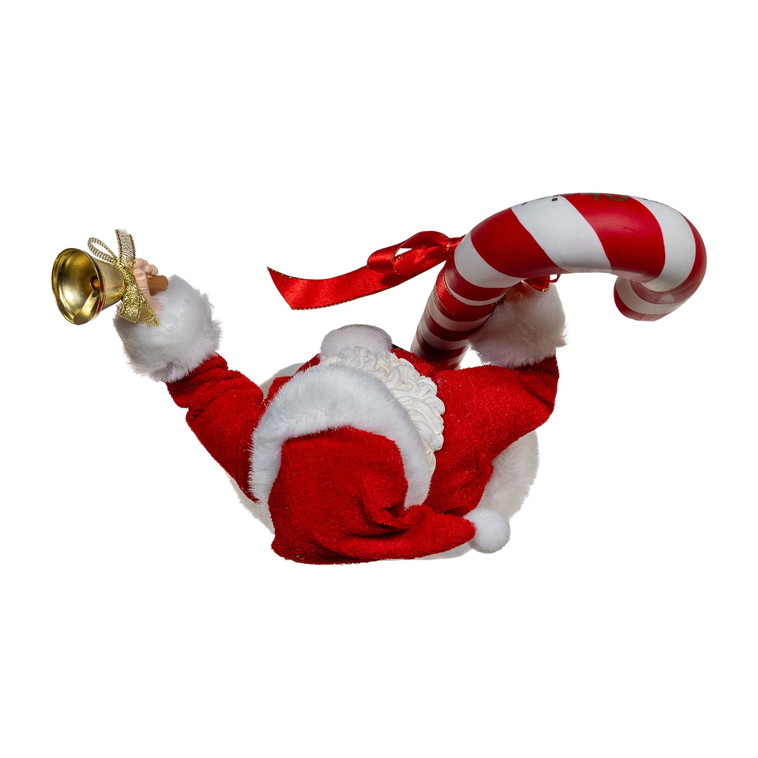 Kurt Adler 10.5" Fabriche With Oversized Candy Cane Christmas Figurine
