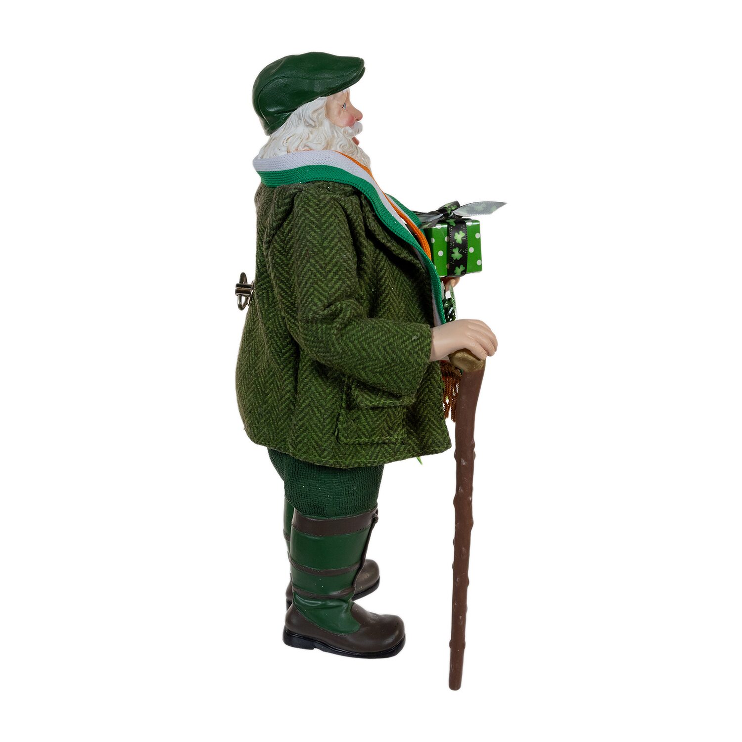Kurt Adler 10.5" Fabriche Musical Irish  With Wreath Christmas Figurine