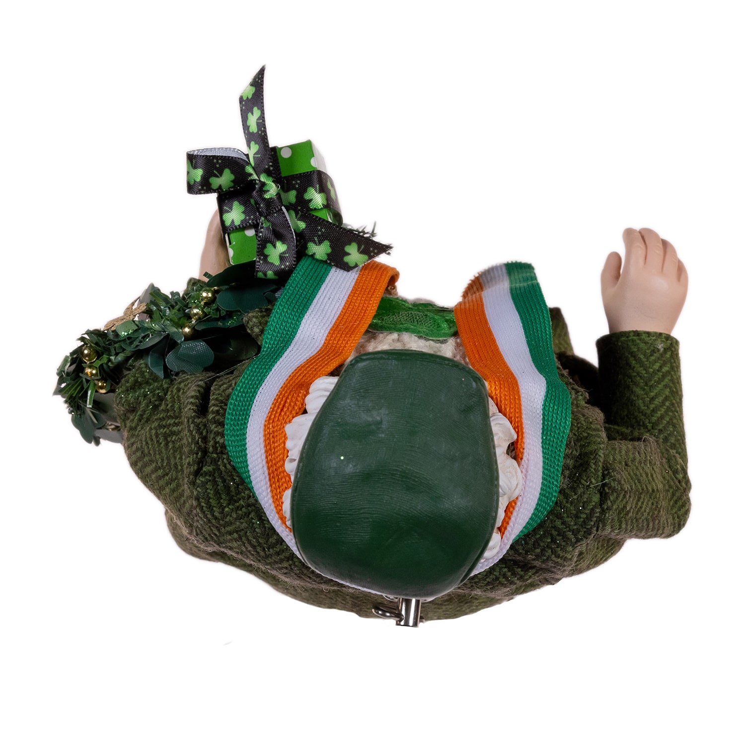 Kurt Adler 10.5" Fabriche Musical Irish  With Wreath Christmas Figurine