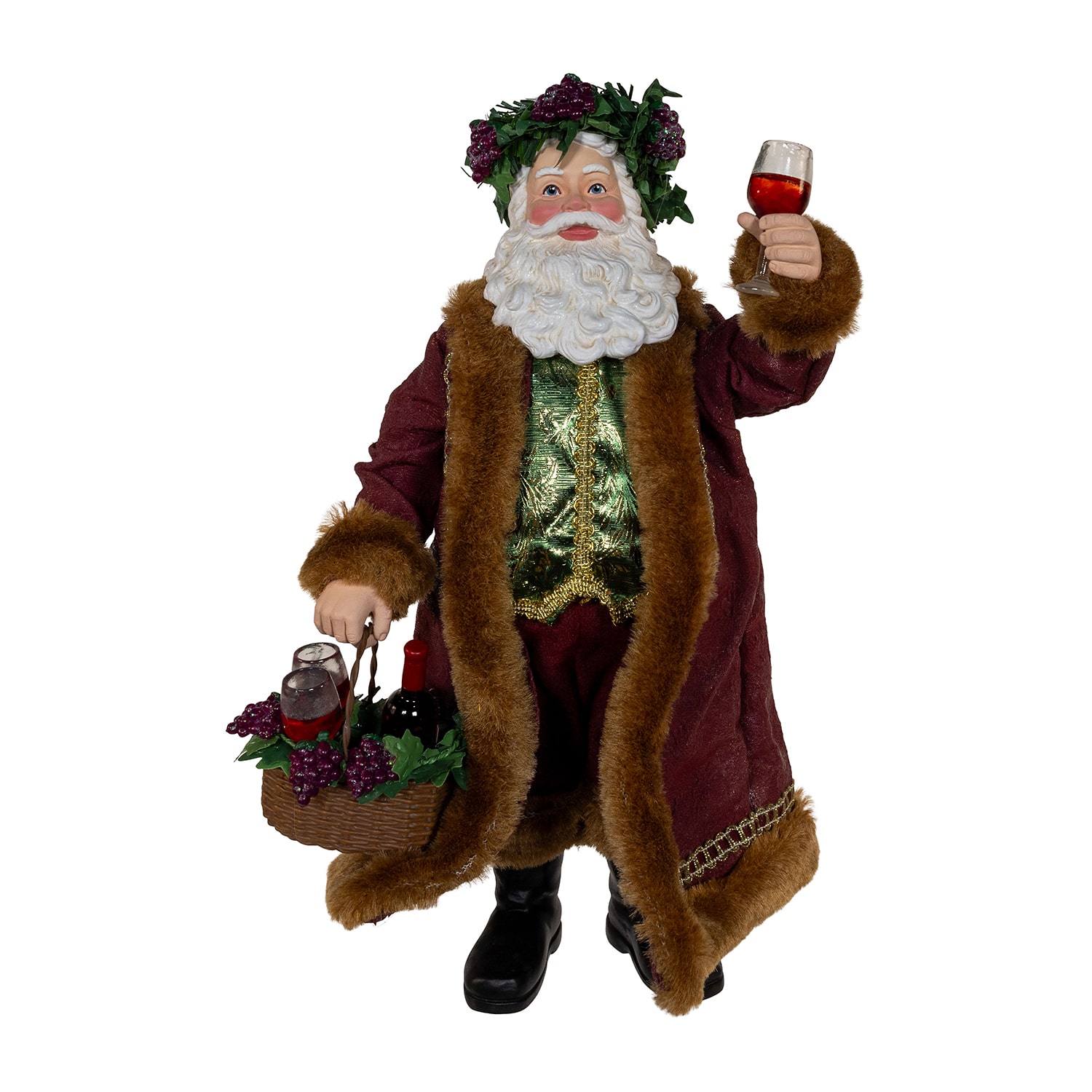 Kurt Adler 10.5" Fabriche Wine Christmas Figurine