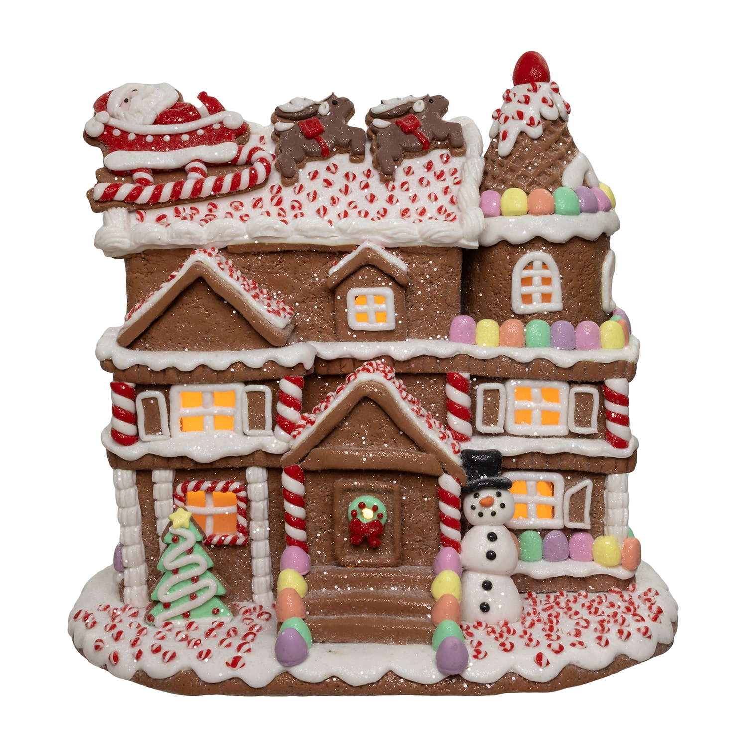 Kurt Adler 10" Pre-Lit Gingerbread House Lighted