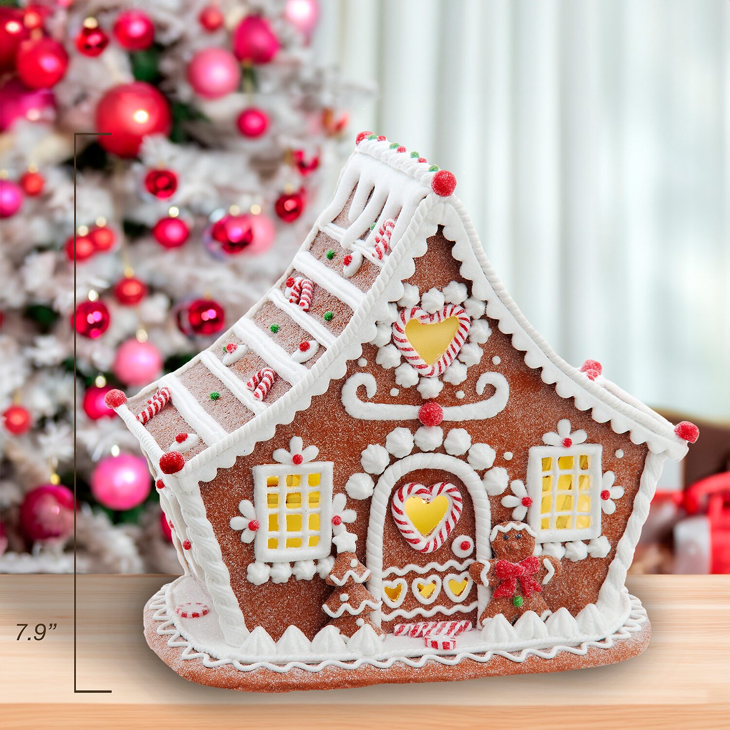 Kurt Adler 7.87" Battery Operated Led Gingerbread House Lighted