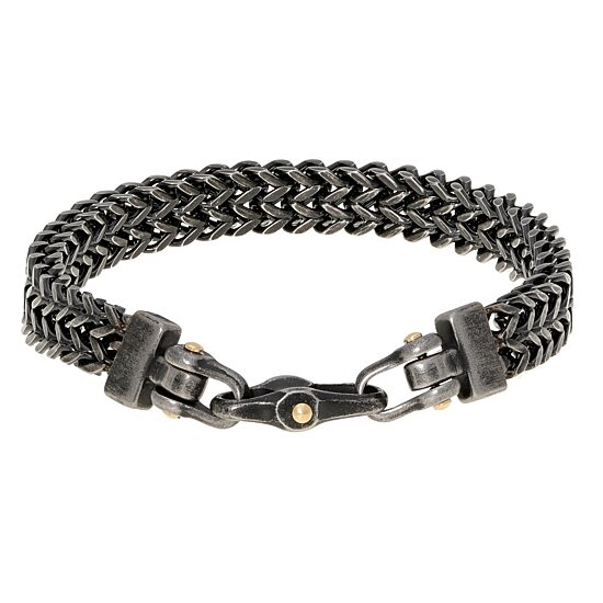 Mens Stainless Steel 8 1/2 Inch Solid Wheat Chain Bracelet