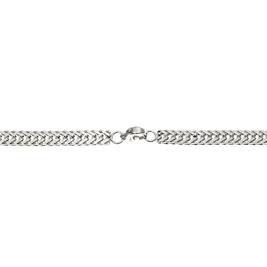 Mens Stainless Steel 8 1/2 Inch Solid Herringbone Chain Bracelet