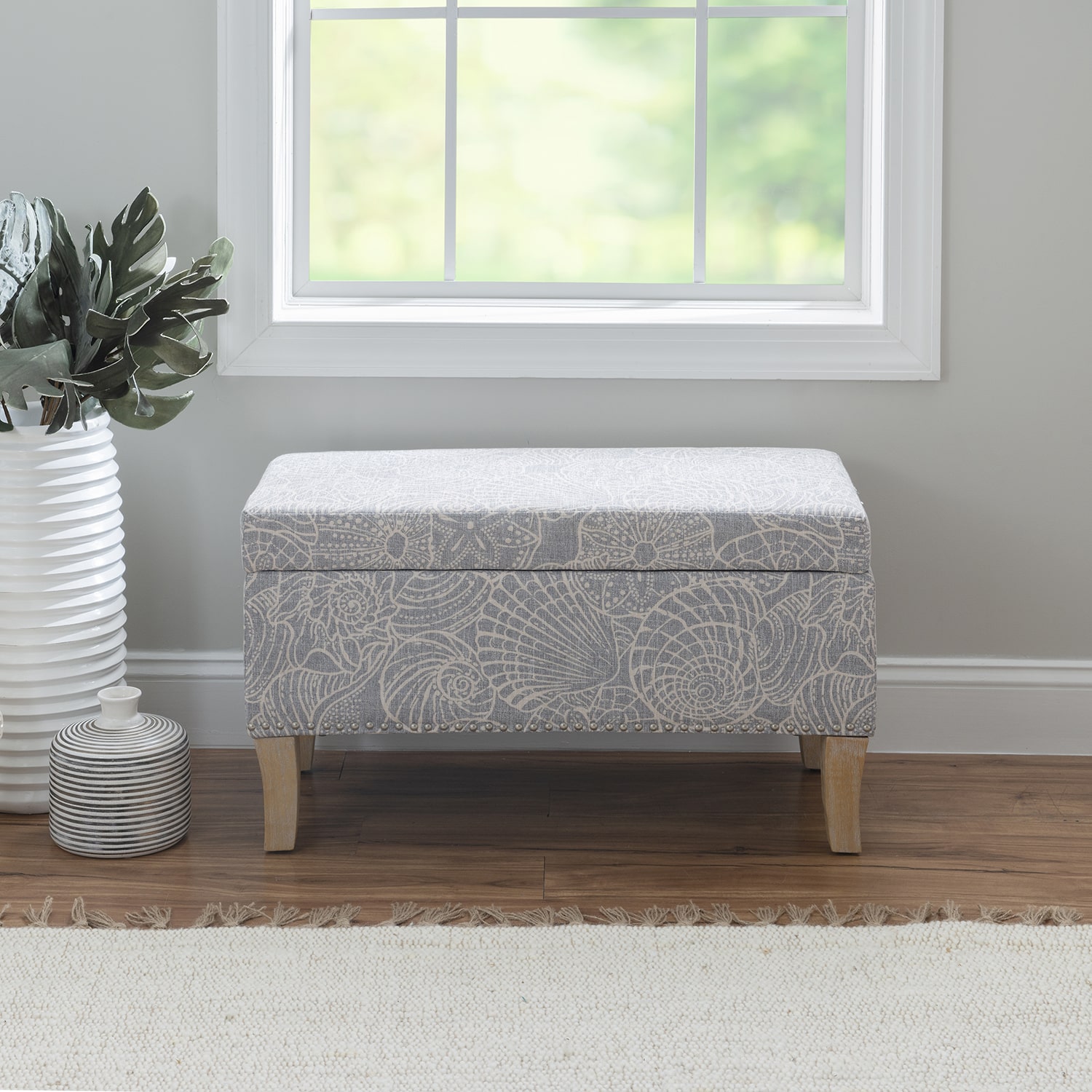 Shawnee Living Room Collection Floral Ottoman