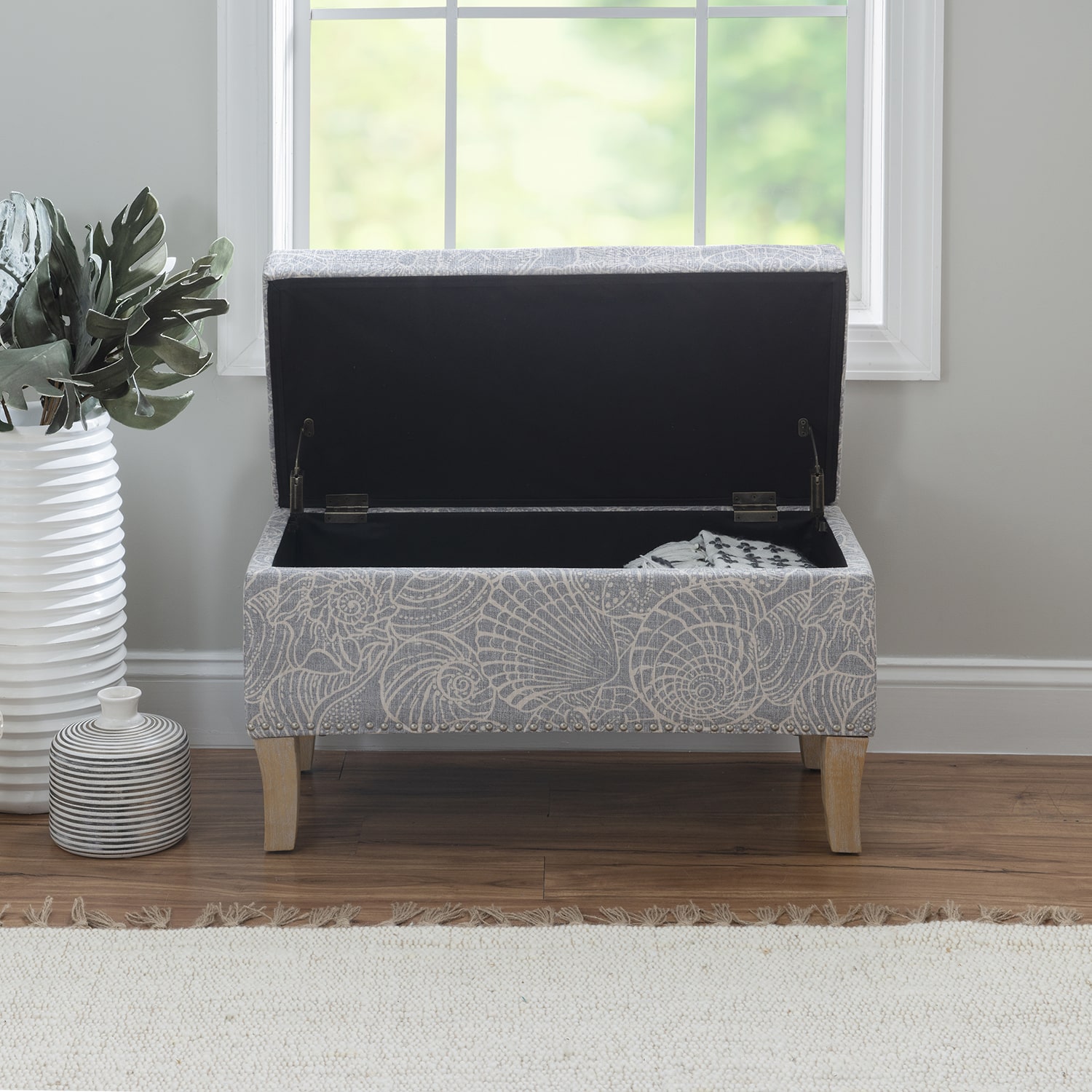 Shawnee Living Room Collection Floral Ottoman