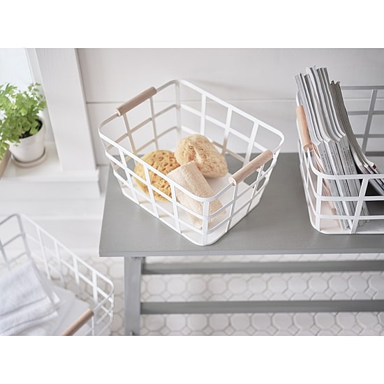 Enchante Metal Rectangular Decorative Storage Bin