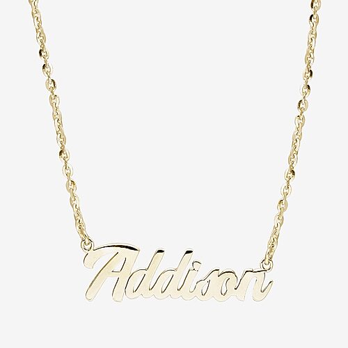 Womens 14K Gold Over Silver 16 Inch Name Necklace, One Size