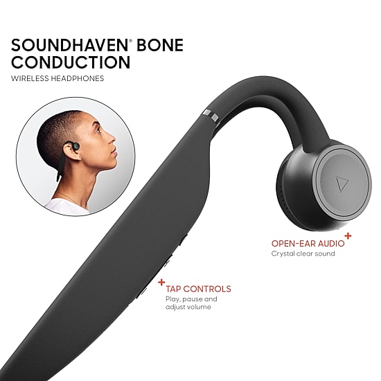 Sharper Image Soundhaven Bone Conduction Wireless Headphones