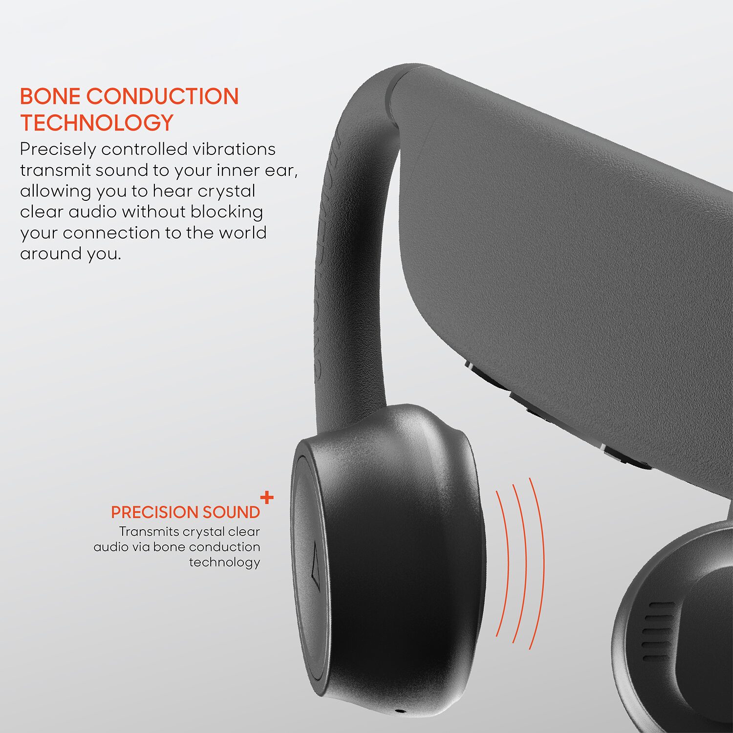Sharper Image Soundhaven Bone Conduction Wireless Headphones
