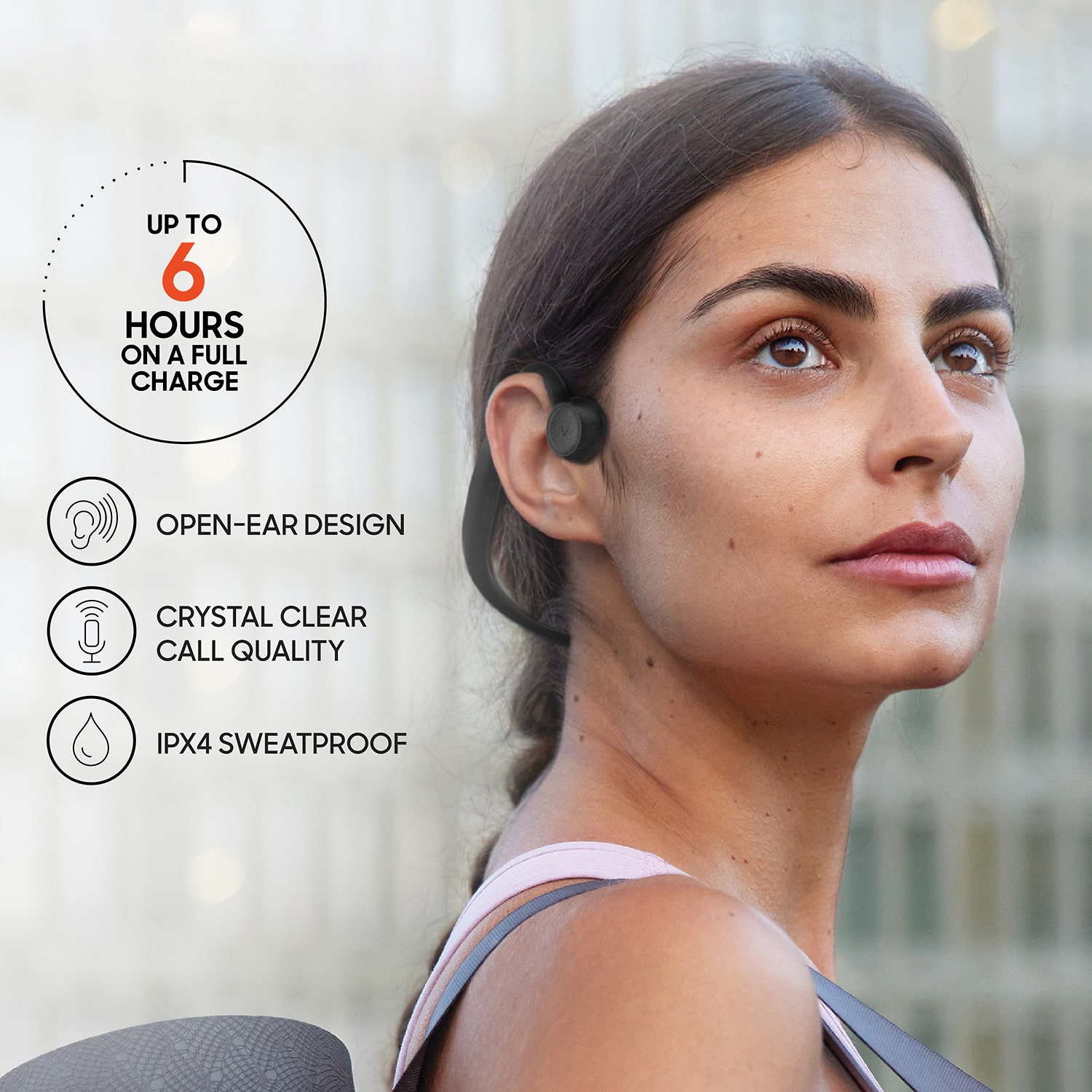 Sharper Image Soundhaven Bone Conduction Wireless Headphones