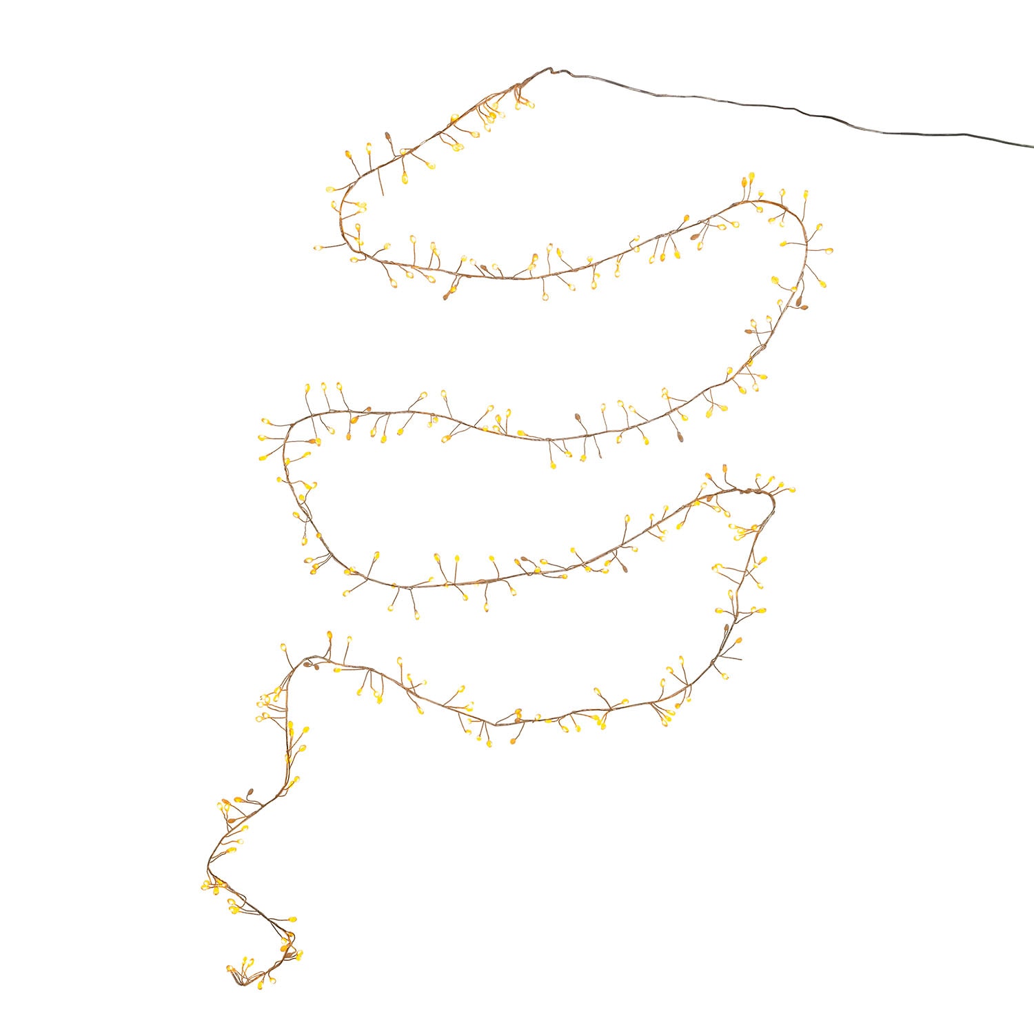 Kurt Adler 300-Light  Cluster Garland with Classic White LED Twinkle Lights