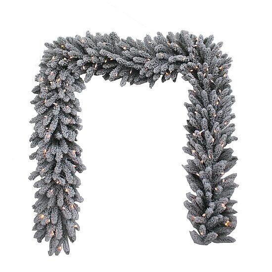 Kurt Adler 9-Foot Battery-Operated Warm White LED Vail Pine Garland