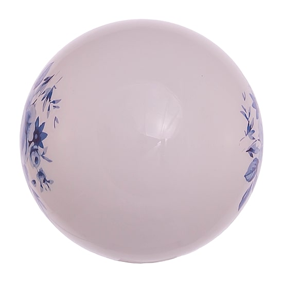Kurt Adler 80MM Delft Blue Shiny Glass Ball Ornaments 6-Piece Set