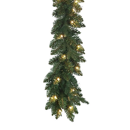 Kurt Adler 9-Foot Pre-Lit Warm White LED Jackson Pine Garland