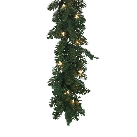 Kurt Adler 9-Foot Pre-Lit Clear Incandescent Jackson Pine Garland