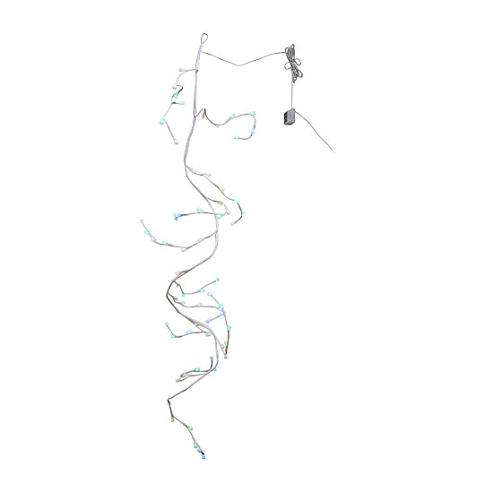Kurt Adler 6-Foot 66-Light Gumball LED White Garland