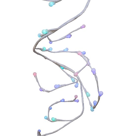 Kurt Adler 6-Foot 66-Light Gumball LED White Garland