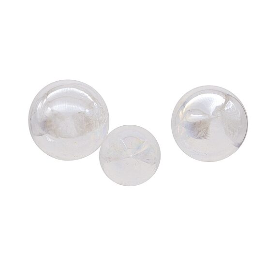Kurt Adler 80MM Clear Iridescent Ball Onion and Teardrop Ornaments 3 Piece Set